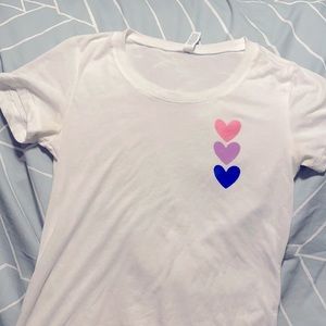 LGBTQ+ Bi Heart Trio Shirt